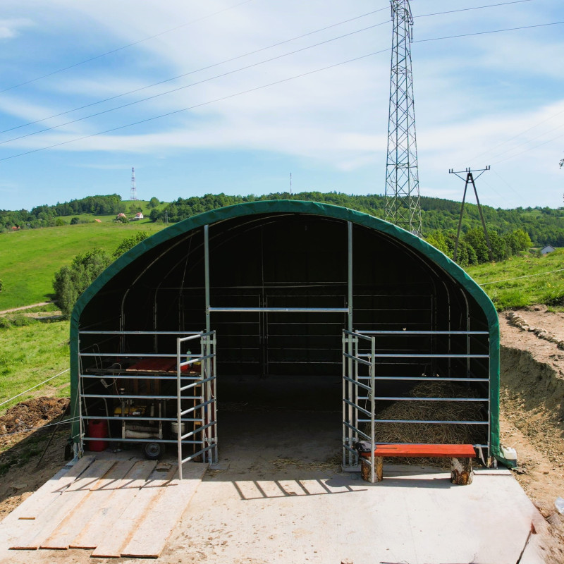 Šotor za živali 6,00 x 6,00 x 3,70 m - 610g, 750g in 900g PVC - slika 3