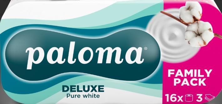 Toaletni papir Paloma Deluxe Pure White 16/1 3sl - 48 rol